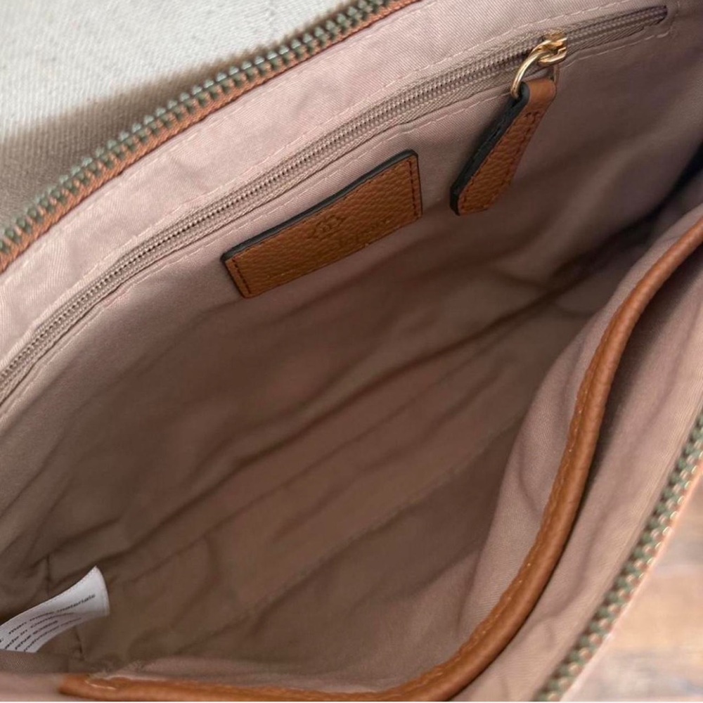 vintage 90s brown leather shoulder bag - Picture 6 of 6